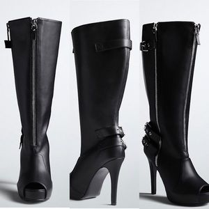 Torrid Peep Toe Zipper Tall Boots